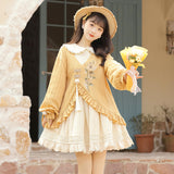 Plataz Design Sunflower Poetry Chinese Style Improve The Chinese Element Of Women's Coat Dress Set 7021