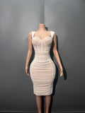 Plataz Tide Netfish Bone Packed Sexy Evening Dress Party Party With Dress