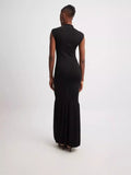 Plataz Summer New Fashion Round Collar Slim Slim Elegant Splicing Dress