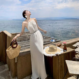 Plataz Bali Beach Beach Dress Women 2024 Summer New Sexy Bare Back Hanging Dress