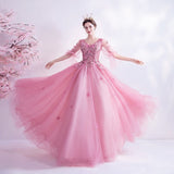 Plataz Building Color Yarn 2025 New Solo Performance Costume Female Atmosphere Elegant Shoulder Annual Meeting Art Exam Evening Dress Chorus