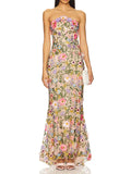 Plataz Flower-Screate High-Level Embroidered Flower Braped Fishtail Dress 2025 New Female Summer Dress