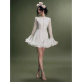 Plataz Design Long-Sleeved Body To Reduce The Age Of Sweet Dating Dress French Adult Fair Fairy Dress