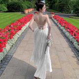 Plataz Fairy Design Feeling Blue Pure Lust Wind Beach Holiday Bare Back To Show Thin Skirt Slings