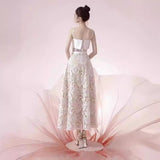 Plataz Dress Dress Watery Lace White Sling Dress