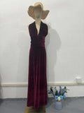 Plataz 2024 New Girded Open Fork Leak Back Irregular Sleeveless Sexy Dress Woman