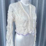 Plataz Early Autumn New Design Purple Knitted V-Neck Sweater Cardigan