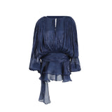 Plataz Dress 2025 Spring And Summer New Loose Long-Sleeved Sexy T-Shirt With Ribbon Dress Woman