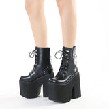 Plataz Martin Boots In Front Of The Side Show Women's Boots Ultra-High And Waterproof Table Women's Short Boots High Quality Shoes