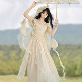 Plataz Design To The Metral Lolita Women's Sling Skirt Everyday Cute Lolita Sweet Dress 7139