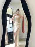 Plataz Minority Temperament Lace Mesh Embroidery Dress Woman 2025 New High-End Feel Banquet Waist Dress