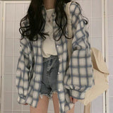Plataz Shirt Women Loose Korean Version Of The Long Retro Hong Kong Flavor Bf Long Sleeve Sunscreen Ins Coat Tide DJPT