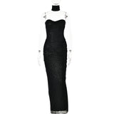 Plataz Sales Of New Sexy Fashion High-End Body-To-Back Splicing Fishtail Dress Dress HZ0628