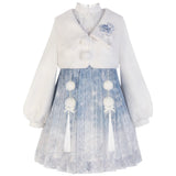 Plataz Snowy Dragon Language Chinese Style Improve The Chinese Element Of Women's Coat Dress Set 8858