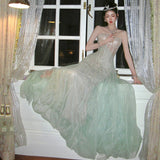 Plataz Evening Dress 2025 Summer New Banquet Bust Heavy Industry Sexy Host Birthday Adult Lisen Dress HZ0628