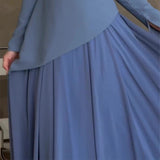 Plataz And Winter New Fashion Round Neck French Design Feeling 100 Fold Dress