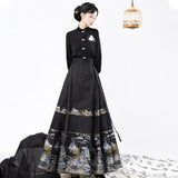 Plataz Design Mingyun Matsujie Chinese Style Improvement Han Elements Han Suit Female Shirt Horse Face Skirt Set 8749