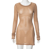 Plataz Women's Spring 2024 New Perspective Sexy Hottie Long-Sleeved Shirt Dress DJPT