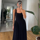 Plataz Summer New Women's Collar Sexy Sleeveless Wrinkled Temperament Dress Dress Dress Woman HZ0628