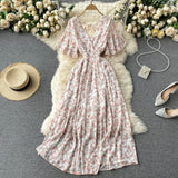 Plataz Vacation Dress Summer 2025 New Sexy V To Receive Long-Lost Lanky Chopped Beach Skirt DJPT