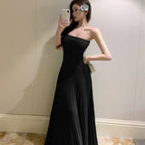 Plataz Body-High-Senior Corsenior Knitted Long Dress Senior Feel Seaside Holiday Dress Woman