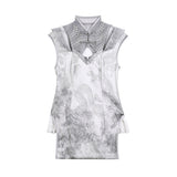Plataz Teased Original Silver Moon Lolita Female Lolita Apron Trouser Dress Everyday Cute Set 7126