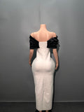 Plataz Industry Word Shoulder Banding Dress Party Can Wear French High-End Evening Dress Every Day