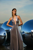 Plataz Women's Solid Color Sexy Perspective Low-Breastless Sleeveless Babes Dress Women 8075 HZ0628