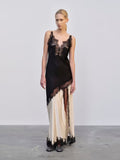 Plataz Famous Style Retro Dress 2025 Summer New Sling Lace Splicing Hollow Design Dress Dress Dress