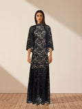 Plataz Ladies 2025 Spring Party Collar Shawl Stylish Elegant Yellow Lace Dress Dress Dress Dress Dress