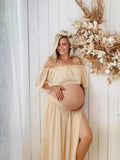 Plataz Bohemian Chiffon Maternity Dress Set Pregnant Women Photo Photo Chiffon Dress Maternity