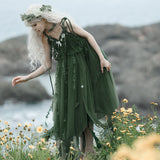 Plataz Design Moss Chinese Wind Improvement Han Elements Ancient Style Fairy Sling Skirt 7118