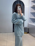Plataz 2024 New Glazed Forged Waist Waist Pajamas Style Dress Suit Woman
