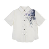 Plataz Design And Painting Chinese Style Improvement Han Elements Female Shirt Horse Face Dress Set 6935