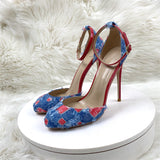 Plataz Color With High Heels 12CM Round Head Fine Sandals Banquet Shoes High Quality Shoes