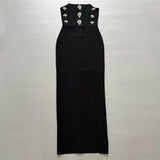 Plataz Bosom Diamond Banda Stender Temperament Repair Height Open Party Party Party Dress Dress Dress