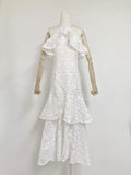 Plataz Model 2025 Summer New Sexy Tight Dress Body Body To Collect Waist Hollow Long Dress Woman