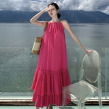 Plataz Design Sleeveless Dress Sleeveless Dress Thailand Sanya Seaside Resort Wind Loose Beach Dress Woman