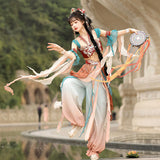 Plataz Design Sanskrit Chinese Style Women Dunhuang Wind Corset Lantern Suit 9043