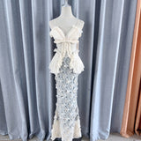 Plataz Design Feeling Heavy Industry Wrinkled Blouse Squint Fishtail Skirt High-End Two-Piece 2024 New
