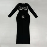 Plataz High-End Light Luxury Famous Wind Hot Diamond Banded With Dress Temperament Elegant Dress Dress Dress