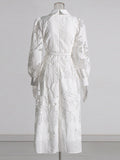 Plataz Elegant Temperament Style Dress 2025 Spring New Heavy Industry Embroidered Lantern Sleeve With Dress Dress Woman