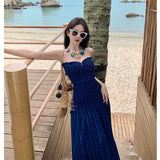 Plataz Summer New Small Design Smeared Breast Dress High-End Dress Dress Holiday Beach Dress