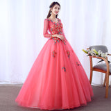 Plataz Yarn Performance Dress Women's Long-Sleeved Student Art College Evening Dress Vocal Fluffy Dress Thin Annual Meeting
