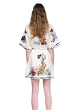 Plataz Niche 2025 New Collar Short Sleeves Printed With Thin Dress Woman