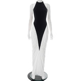 Plataz Women's Summer New Sexy Body Hanging Neck Bumping Dress Girl DJPT