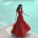 Plataz Temperament Tied With Hanging Neck Dress Female Summer New Hot Girl Bare Back Sexy Slimming A Word Dress