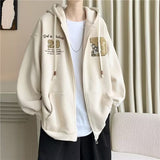Plataz And Autumn Design Feel Cardigan Hoodie Hoodie Men In Hong Kong Style Small Design Feeling Coat Top DJPT