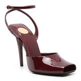 Plataz Square Head Small Fish Mouth With Thin High Heel Show Patent Sandals Large Size Stumbling Women's Shoes High Quality Shoes