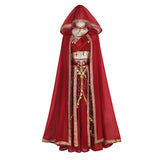 Plataz Red Flame Of The Female Hans Clothing Female Dunhuang Wind Wind Wind Cloak Corset Half Skirt Suit 9073